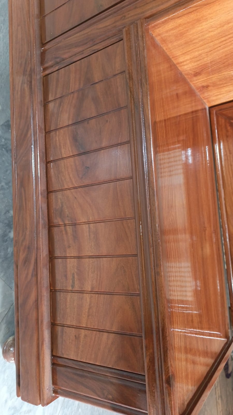 Warm Brown Vertical-Panel Bed Panels — additional view from the supplied Priceless collection