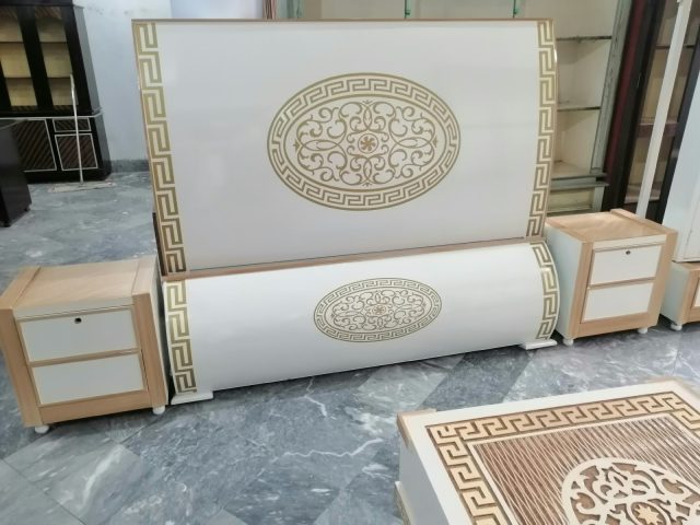 Ivory and Gold Medallion Bed Panels — main view from the supplied Priceless collection