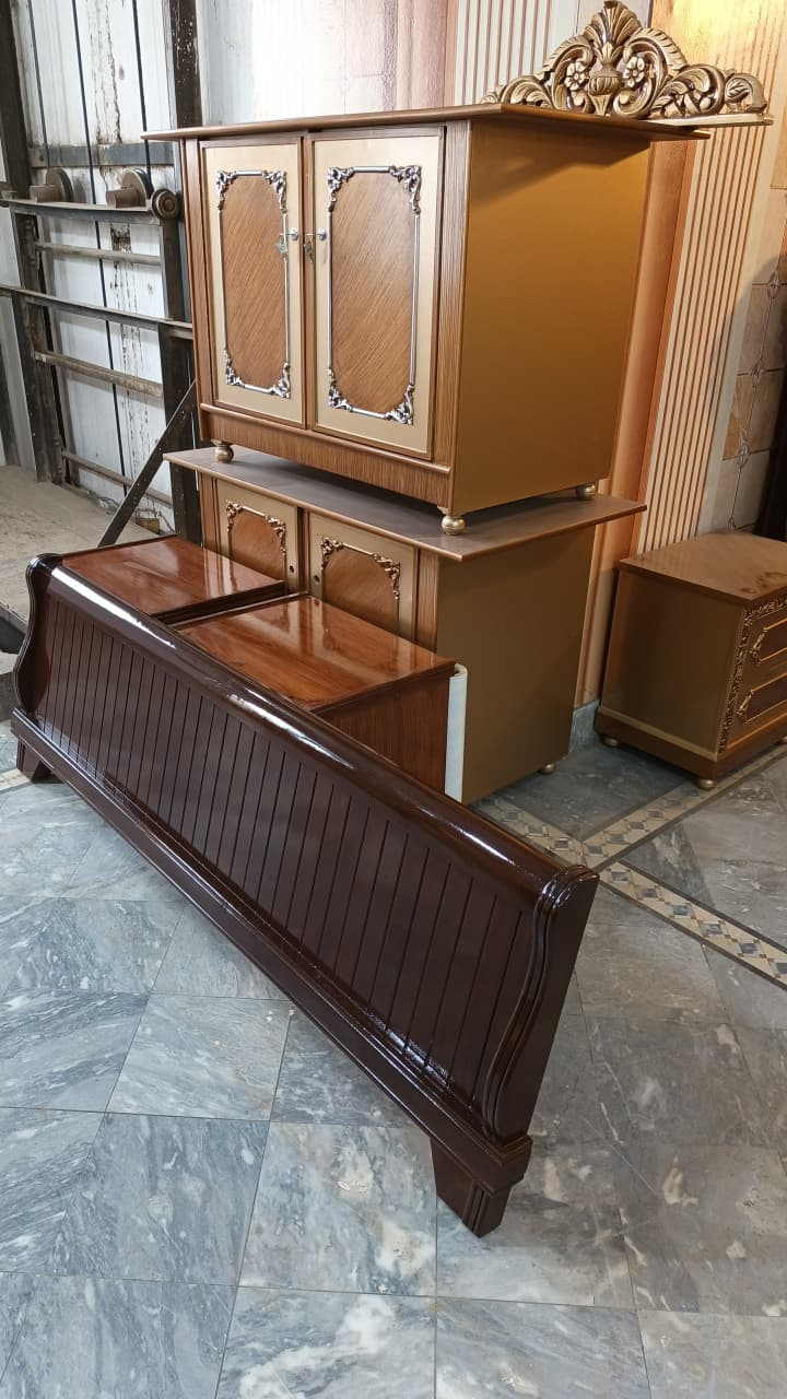 Warm Brown Vertical-Panel Bed Panels — additional view from the supplied Priceless collection
