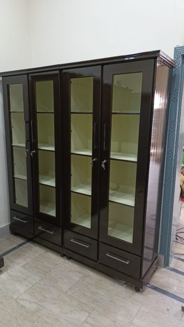 Dark Four-Door Display Cabinet — main view from the supplied Priceless collection