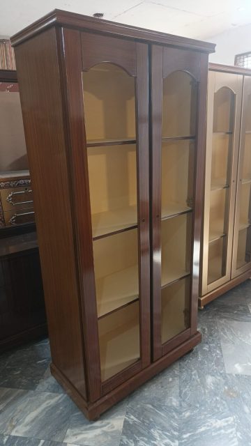 Warm Brown Two-Door Display Cabinet — main view from the supplied Priceless collection