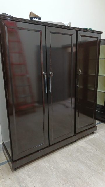 Dark Three-Door Panel Wardrobe — main view from the supplied Priceless collection