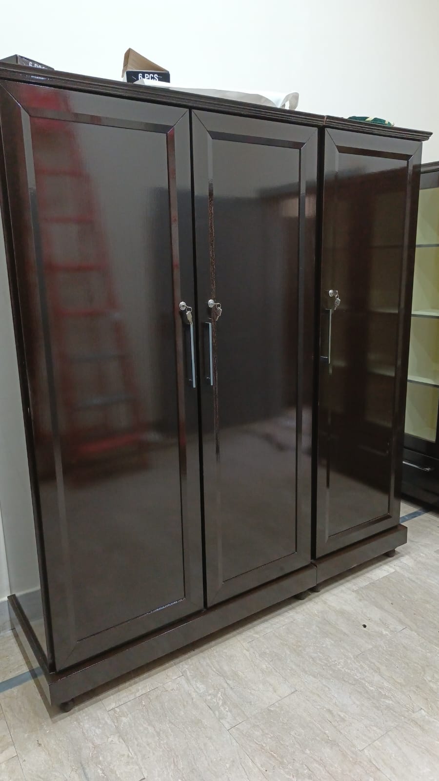 Dark Three-Door Panel Wardrobe — main view from the supplied Priceless collection