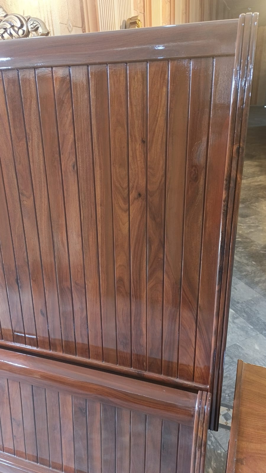 Warm Brown Vertical-Panel Bed Panels — additional view from the supplied Priceless collection