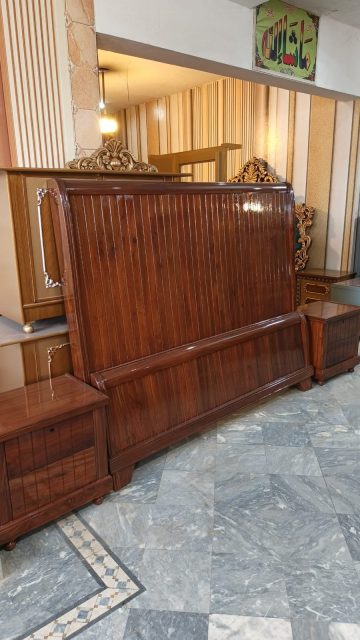 Warm Brown Vertical-Panel Bed Panels — main view from the supplied Priceless collection