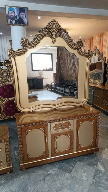 Gold-Tone Ornate Mirror Dressing Cabinet — main view from the supplied Priceless collection