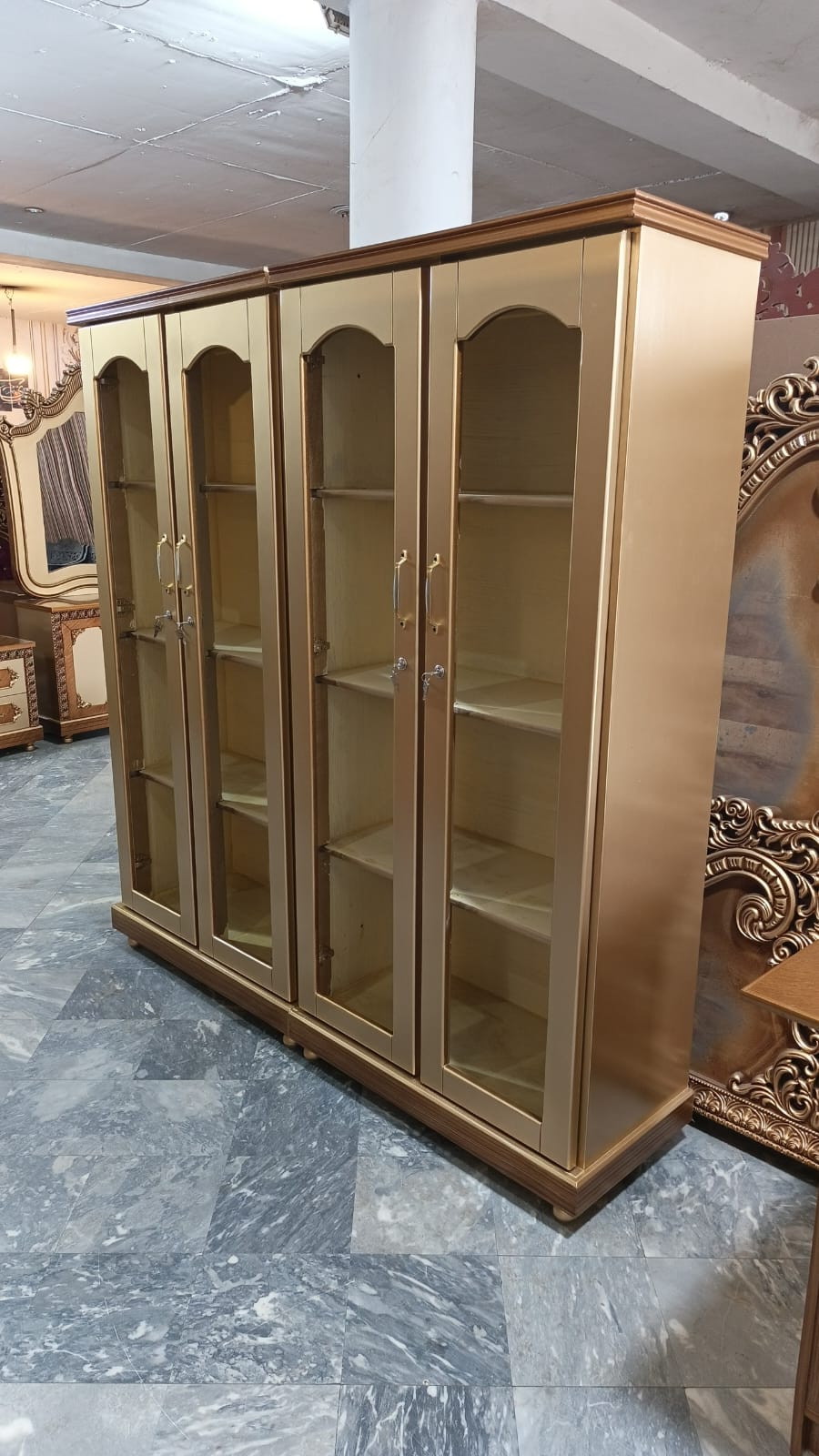 Honey-Tone Four-Door Display Cabinet — additional view from the supplied Priceless collection