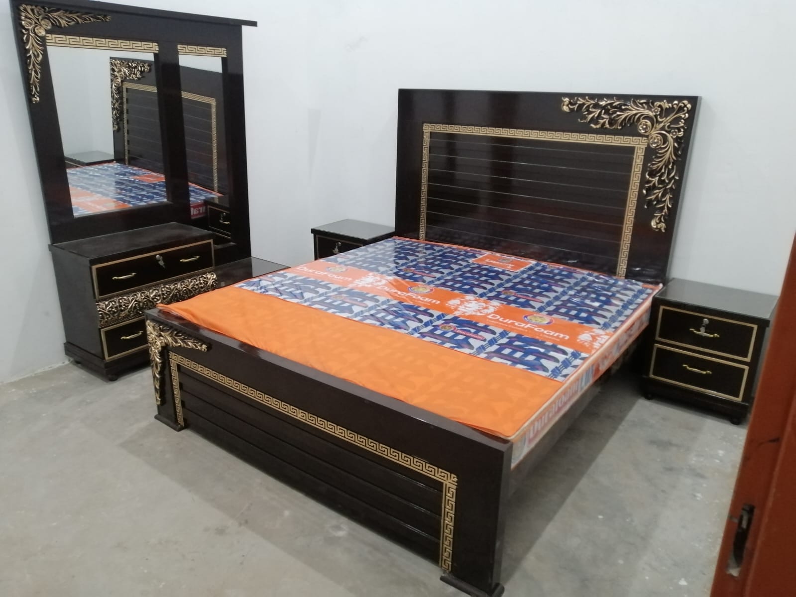 Dark Floral-Corner Bed Frame — main view from the supplied Priceless collection