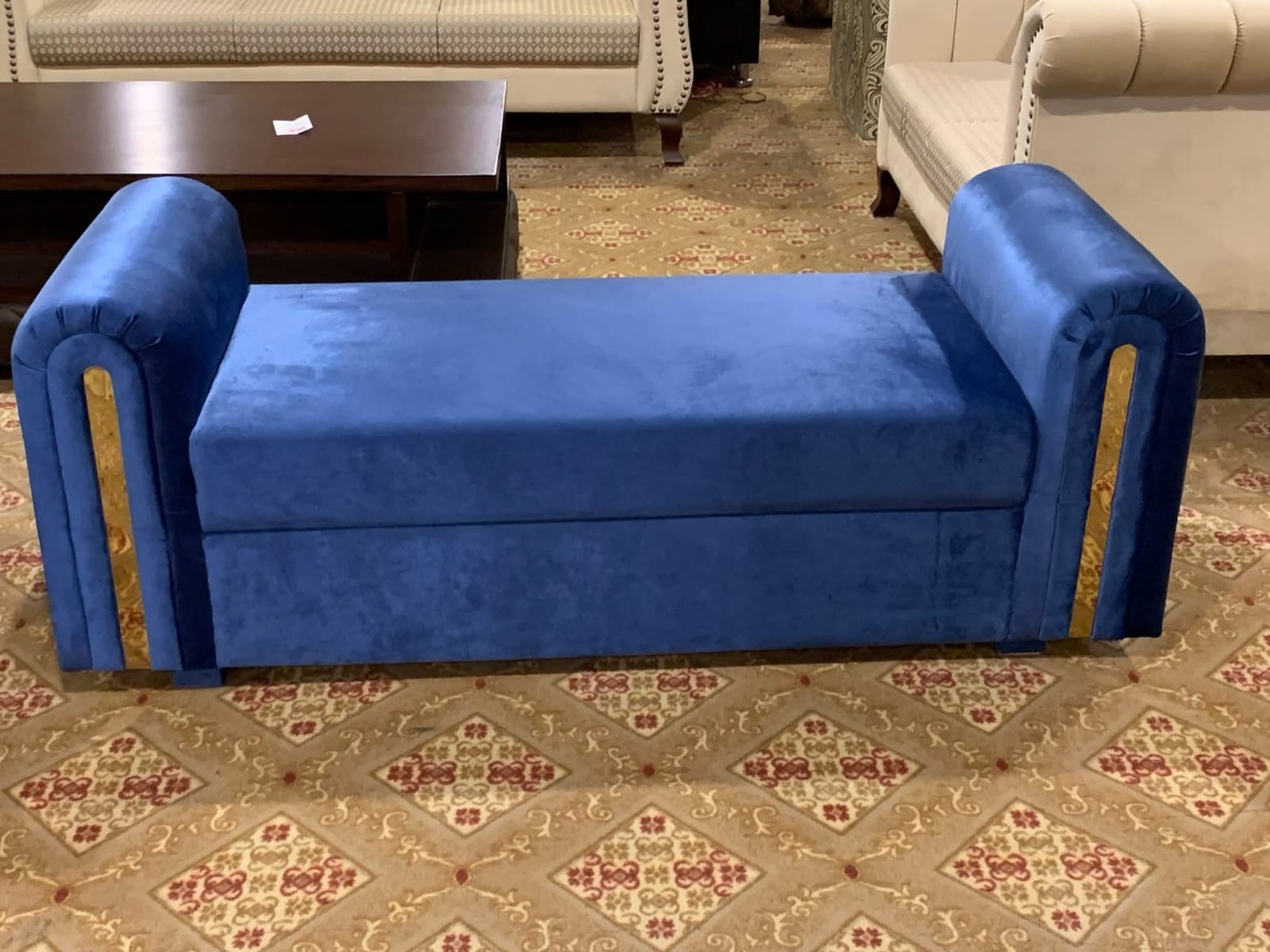 Sapphire Backless Settee — main view from the supplied Priceless collection