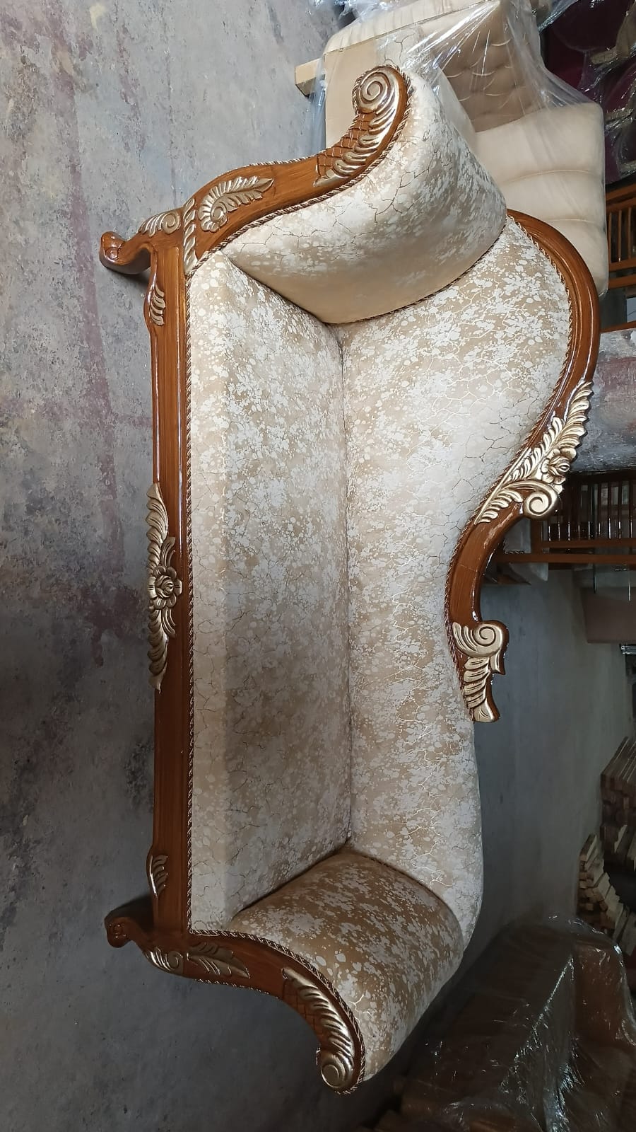 Ivory Scroll-Frame Loveseat — additional view from the supplied Priceless collection