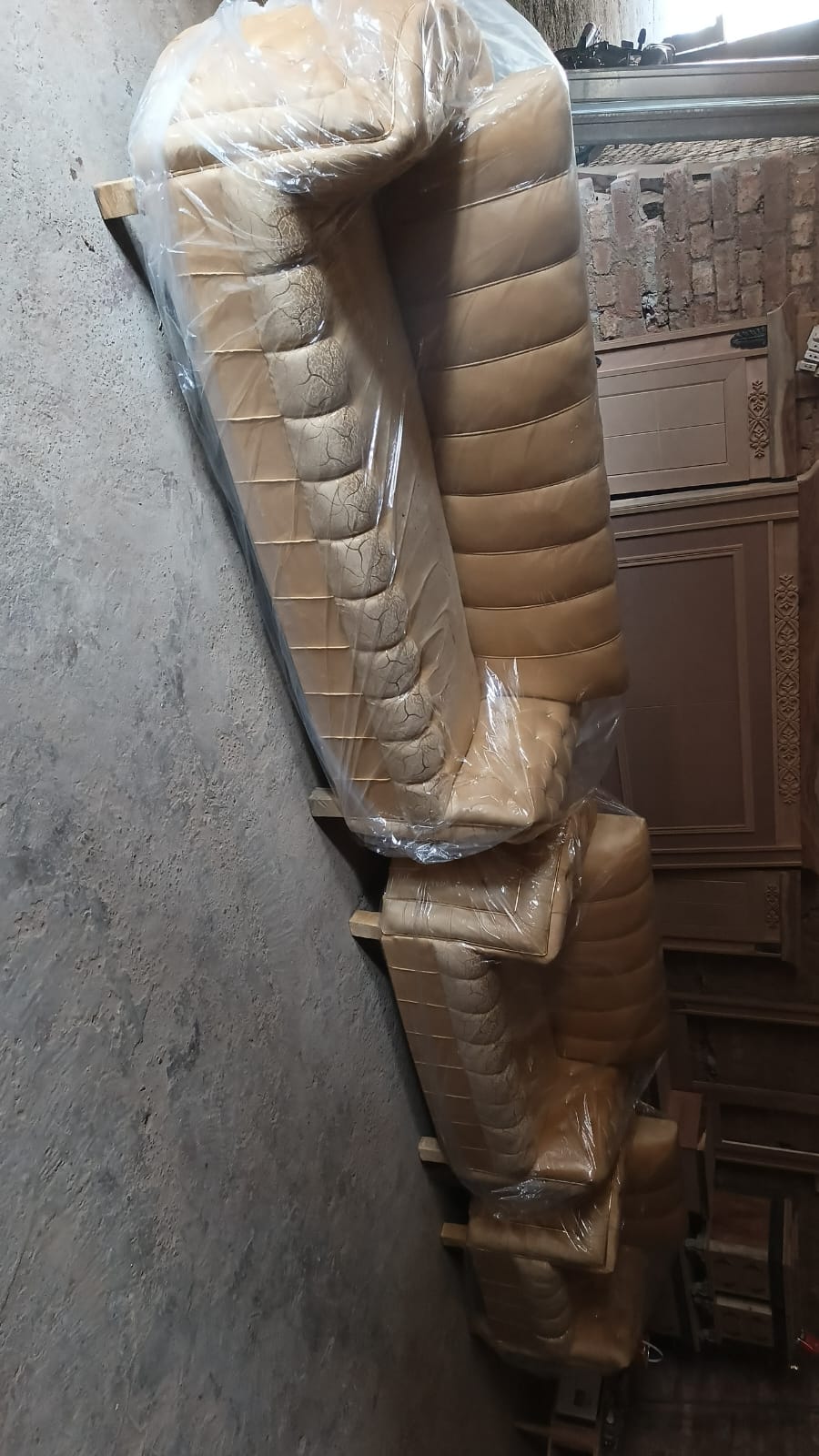 Beige Channel-Back Sofa — additional view from the supplied Priceless collection