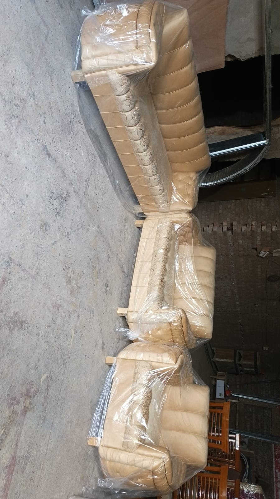 Beige Channel-Back Sofa — additional view from the supplied Priceless collection