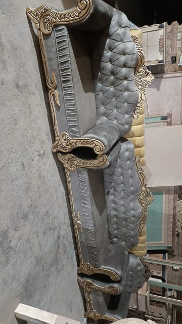 Grey Tufted Scroll-Frame Sofa — main view from the supplied Priceless collection