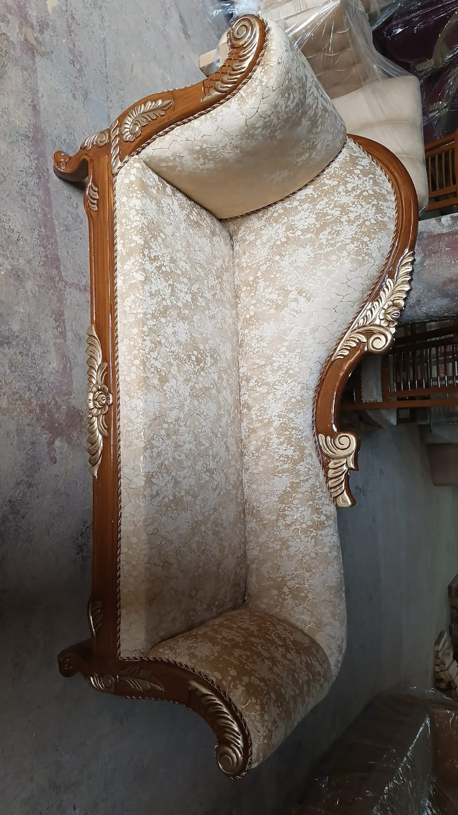 Ivory Scroll-Frame Loveseat — additional view from the supplied Priceless collection
