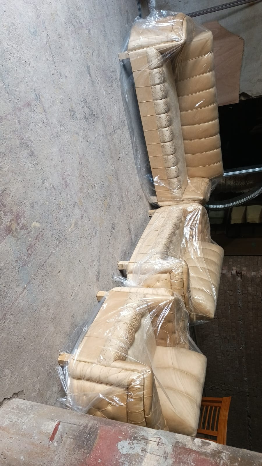 Beige Channel-Back Sofa — additional view from the supplied Priceless collection