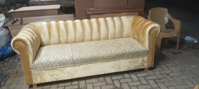 Ivory Rolled-Arm Channel Sofa — main view from the supplied Priceless collection