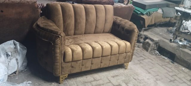 Mocha Channel-Back Compact Sofa — main view from the supplied Priceless collection