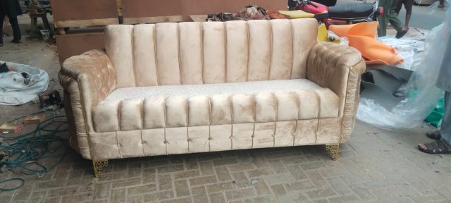 Ivory Channel-Back Compact Sofa — main view from the supplied Priceless collection