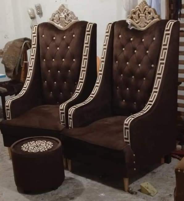 Brown High-Back Tufted Accent Chair — main view from the supplied Priceless collection